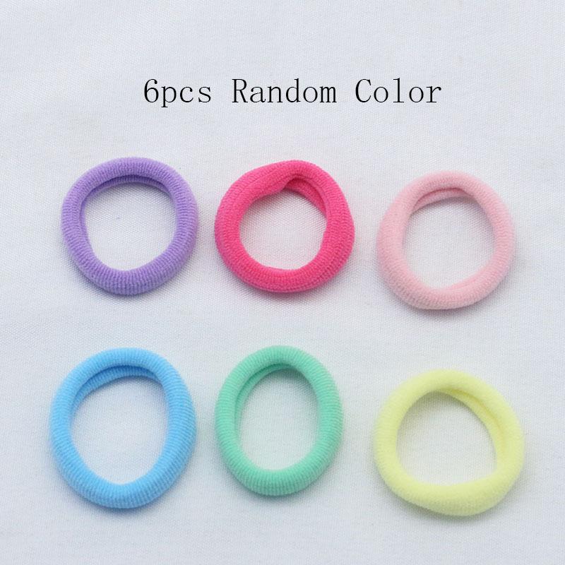 6 шт., разные цвета, для женщин, для маленьких девочек, эластичные повязки для волос, веревка, повязка для волос, держатель для хвоста, кольца для волос
