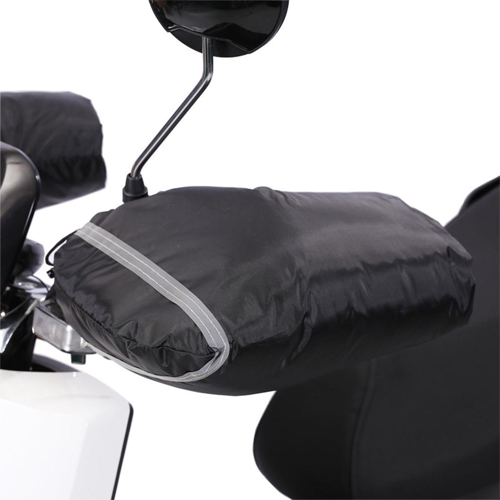 Motorcycle Handlebar Gloves with Reflective Strip Windproof Thermal Handle Bar Cover for ATV/Snowmobile/Scooter
