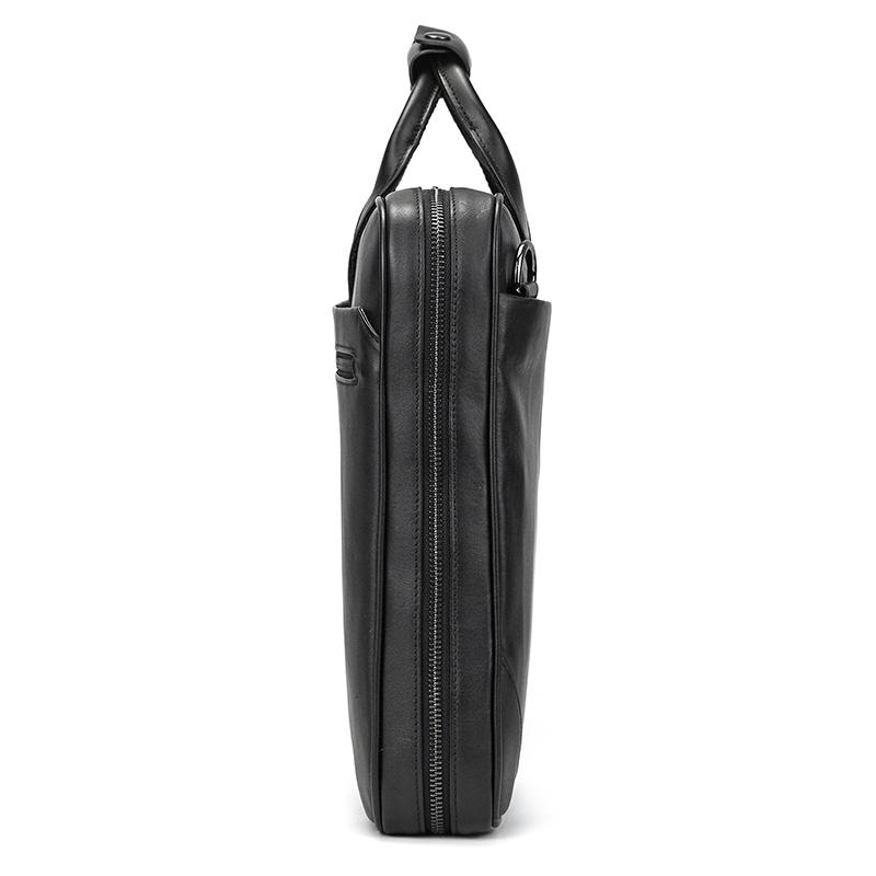 Business Leather Laptop Bag For Men Male Genuine Leather Shoulder Bag Crossbody Men Briefcase Bag Sling Bag Black Handbag Man