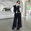 Girls' Autumn Collection: Minimalist, Stylish, and Cool Two-Piece Suit Set with Vest and Pants