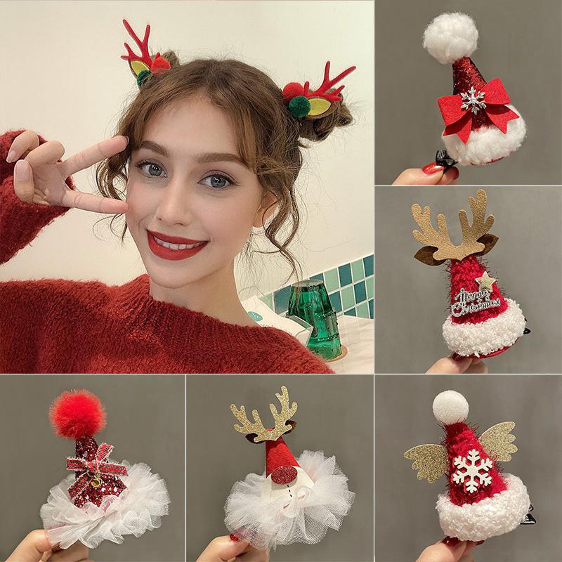 Christmas Hat Headband Christmas Glowing Headwear Party Decoration Luminous Xmas Tree Elk Hairpin Festival Party Small Gifts