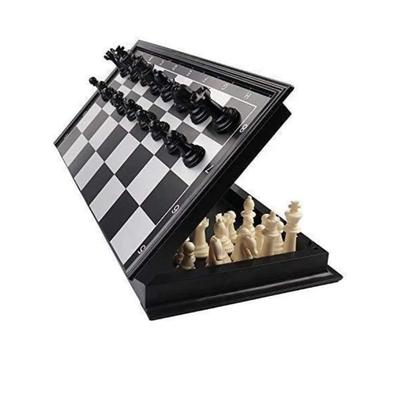 RSINC  Folding Smooth Surface Magnetic Chess Board Black and White Set Magnetic JL187260519775