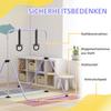 Adjustable Height, Foldable Kids Gymnastics Bar W/ Non-slip Rubber Floor Rings, for 3+ Years, Purple