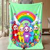 Cartoon TeletubbiesPrinted Flannel Blanket Cozy Skin-Friendly Warm Throw for Couch Bed Indoor Daily Use