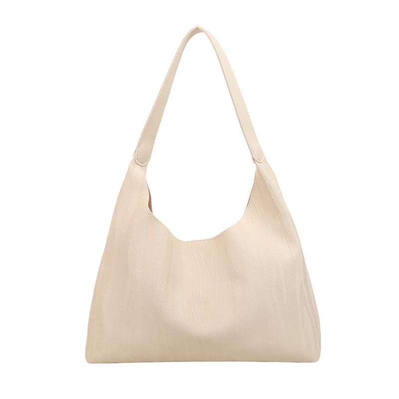 Elegant Fashionable Minimalist Tote Bag For Women Versatile Shoulder Handbag In Black White Khaki And Brown