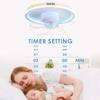 LED Ceiling Fan Lamp Stepless Dimming Remote Interior Lighting Fixture Bedroom Living Home Decor Ceiling Fan With Light