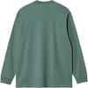 Carhartt WIP Embroidered Pattern Loose Fit Crew Neck Long Sleeve T-Shirt Men Tops Silver-Pine-Green I026392-2N0-XX