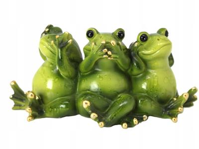Decorative Figurine Three Wise Green Frogs As a Gift