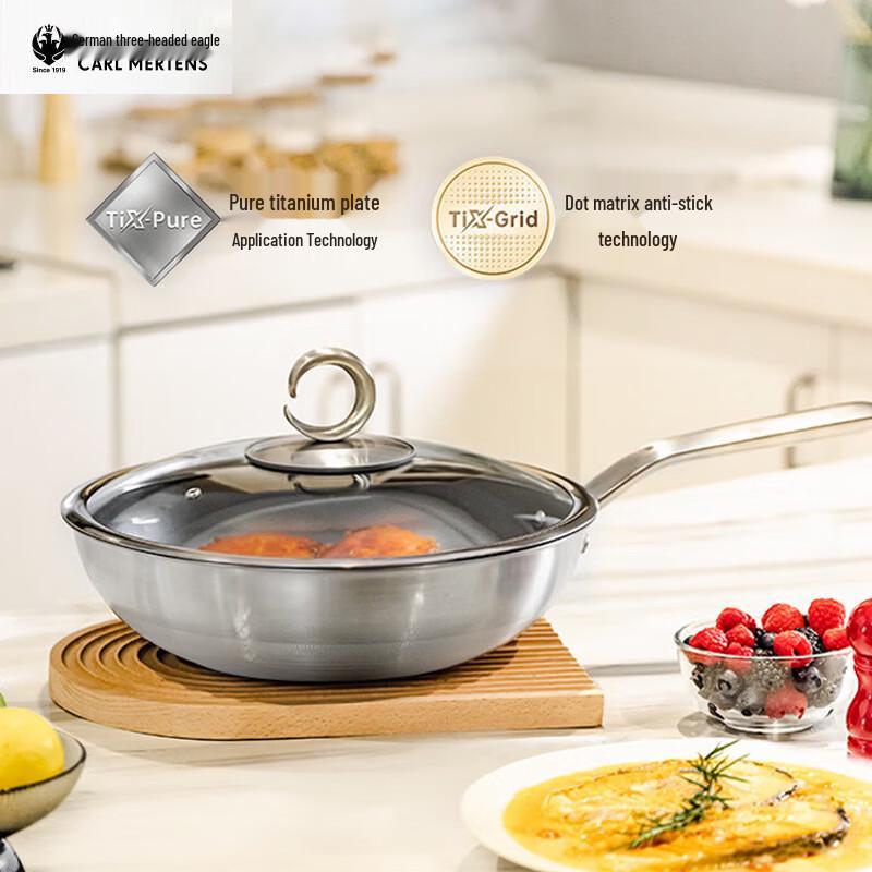 Three-Headed Eagle Pure Titanium Non-Stick Wok 30cm