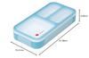 Foodman Bento Box, Slim, Can Be Carried Upright, 400ml, Sky Blue, Leak-Resistant, Double Sealing, Secured with 4-Point Lock, CB Japan DSK