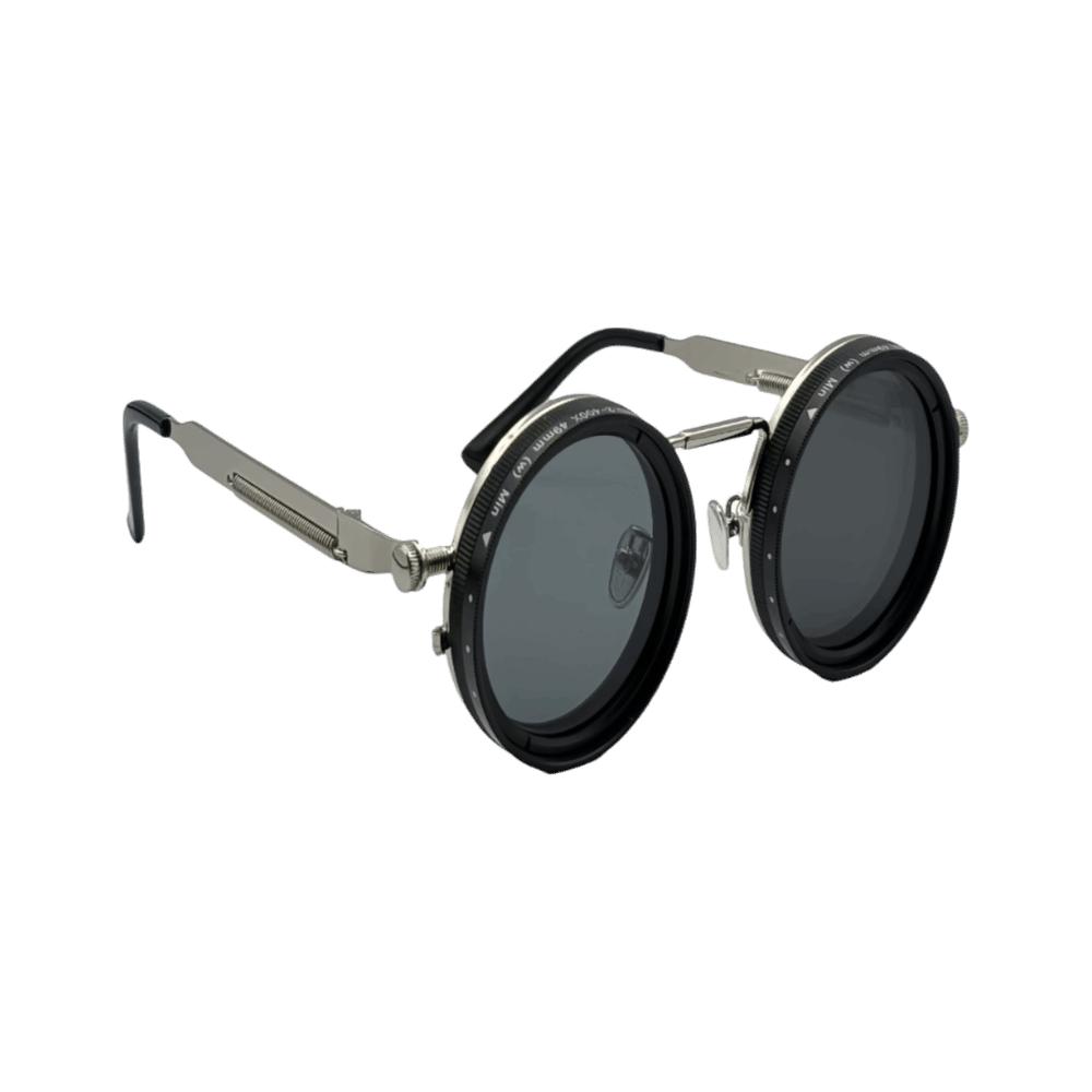 Manual Rotating Fishing Sunglasses Round Frame ND Filter Sunglasses Driving