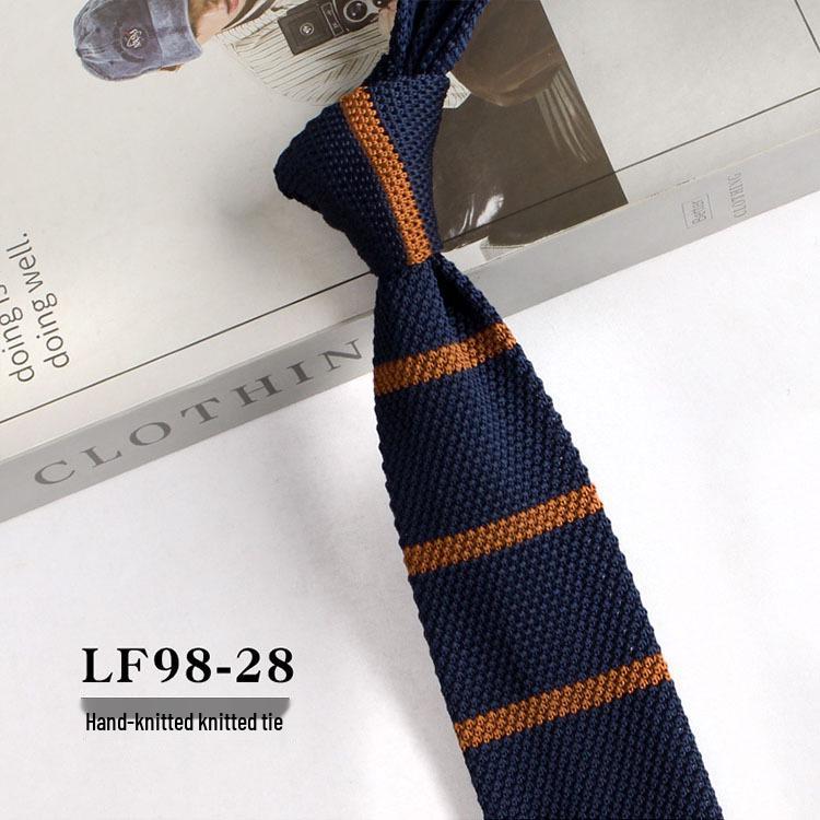 Stylish British Casual Slim Fit Knit Wool Tie, Unisex, 6cm Width.