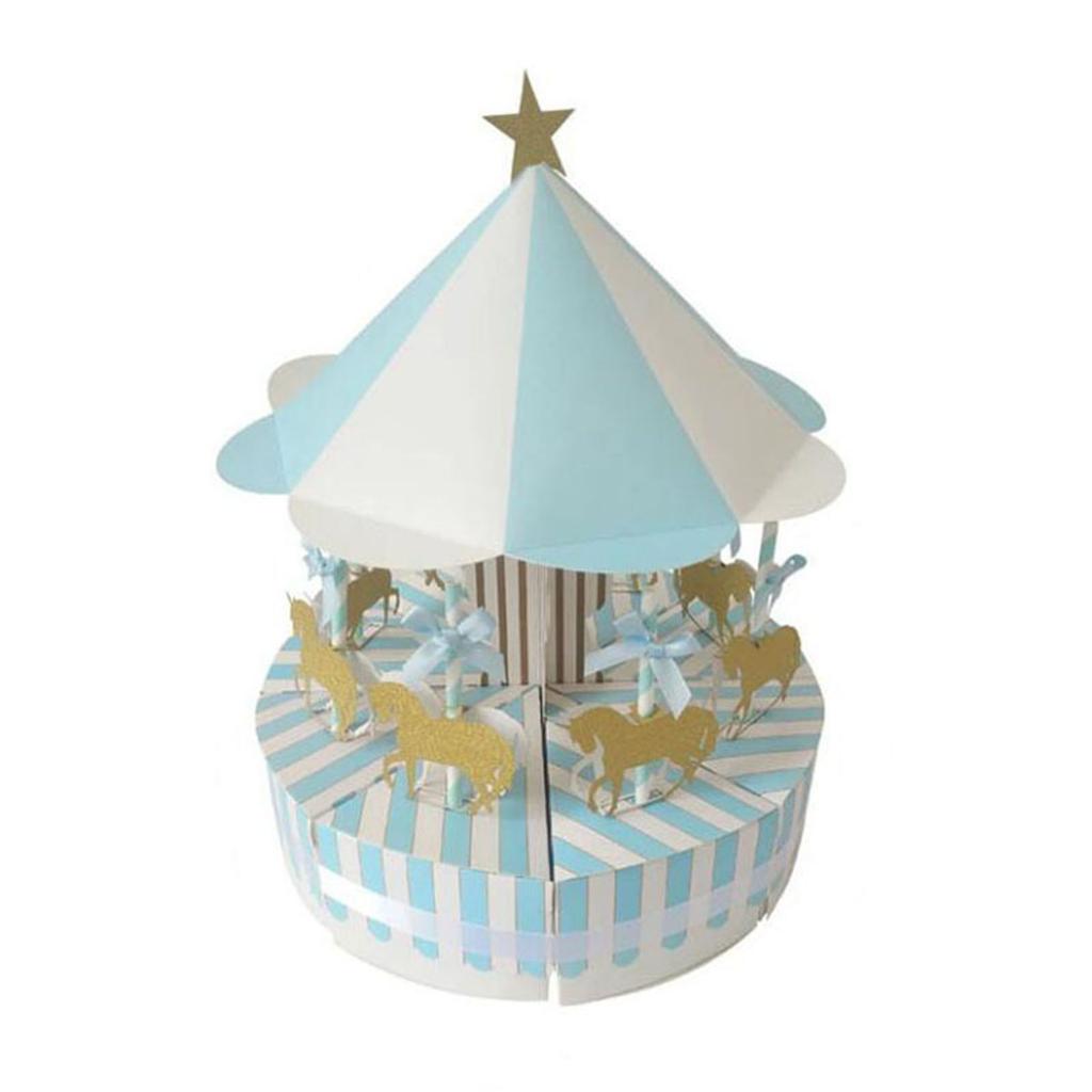 Delicate Carousels Paper Candy Box Sweet Boxes Party Favor Treat Boxes Favor Box Candy Box Gift Boxes for Wedding