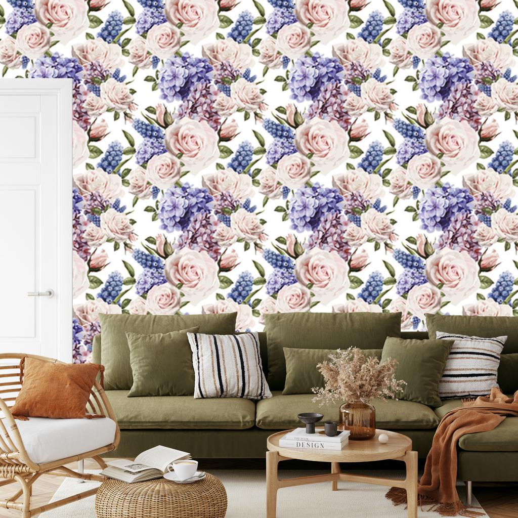 Beautiful Roses Wallpaper for Living Room and Bedroom 50x1000