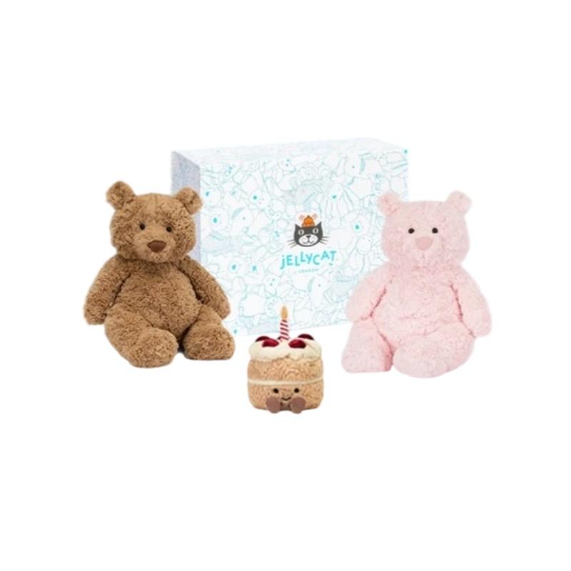 

JELLYCAT Барселона Медведь День Рождения Карнавальная Коробка Куклы Плюшевая Кукла 22см/13см Высота в сидячем положении