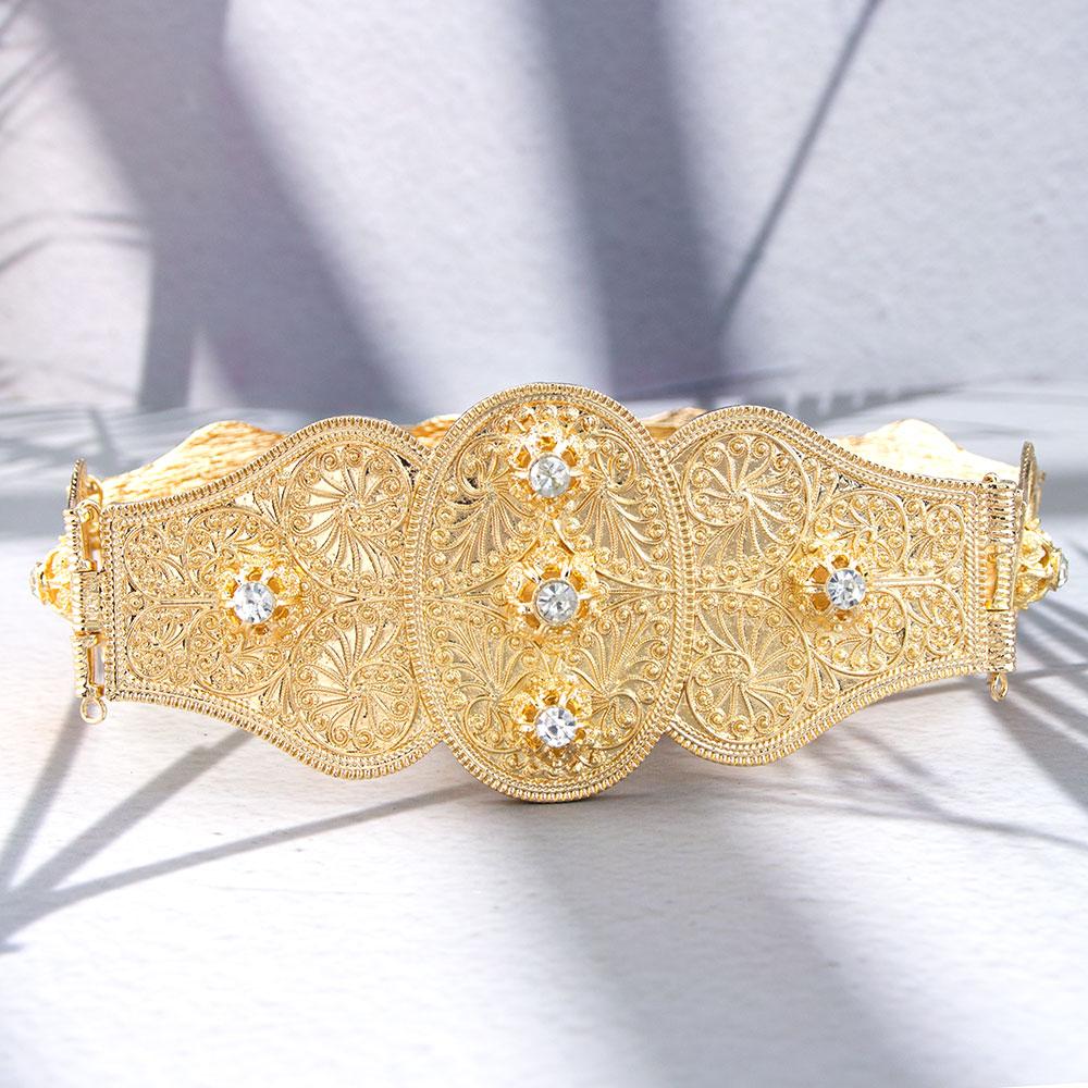 

Винтажный славянский кавказский женский пояс для платья рельефный узор заклепки украшение металлический пояс на талию цепочка регулируемая длина золотой