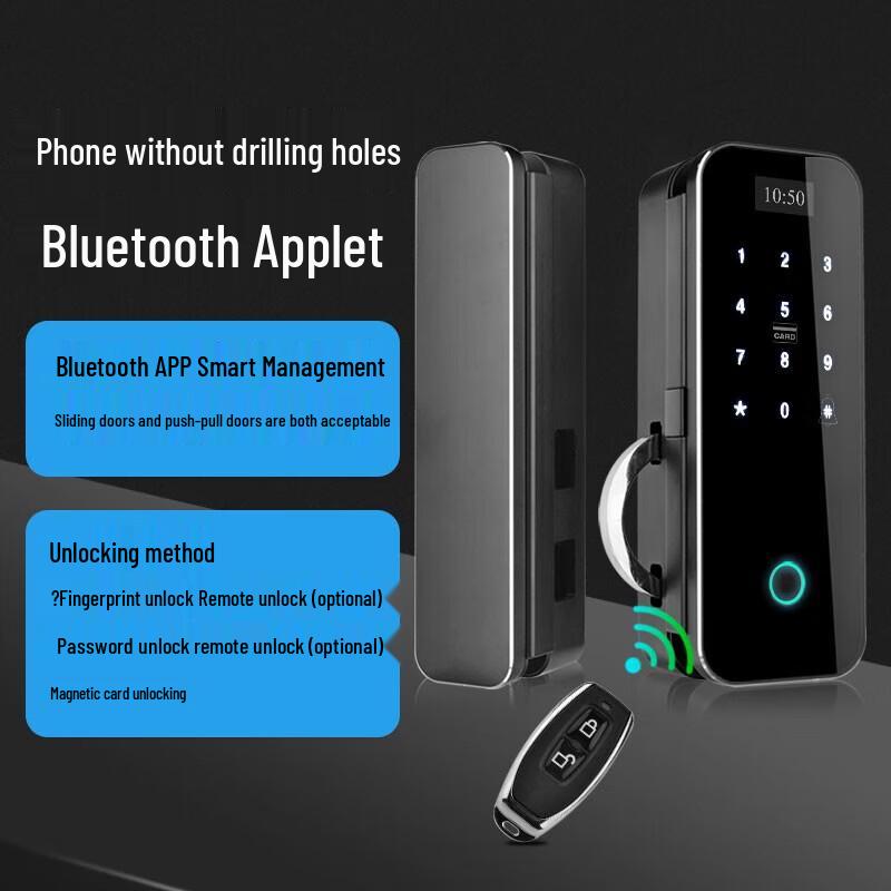 ZUCON F491 WiFi Smart Fingerprint Glass Door Lock CN Plug (adapter Included)