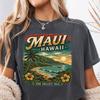 Maui Hawaii Comfort Colors Tee, Maui Hawaii and Kids Tshirt, Maui Vacation Tee, Hawaii Travel and Kids Tshirt, Tropical Island Graphic Tee,