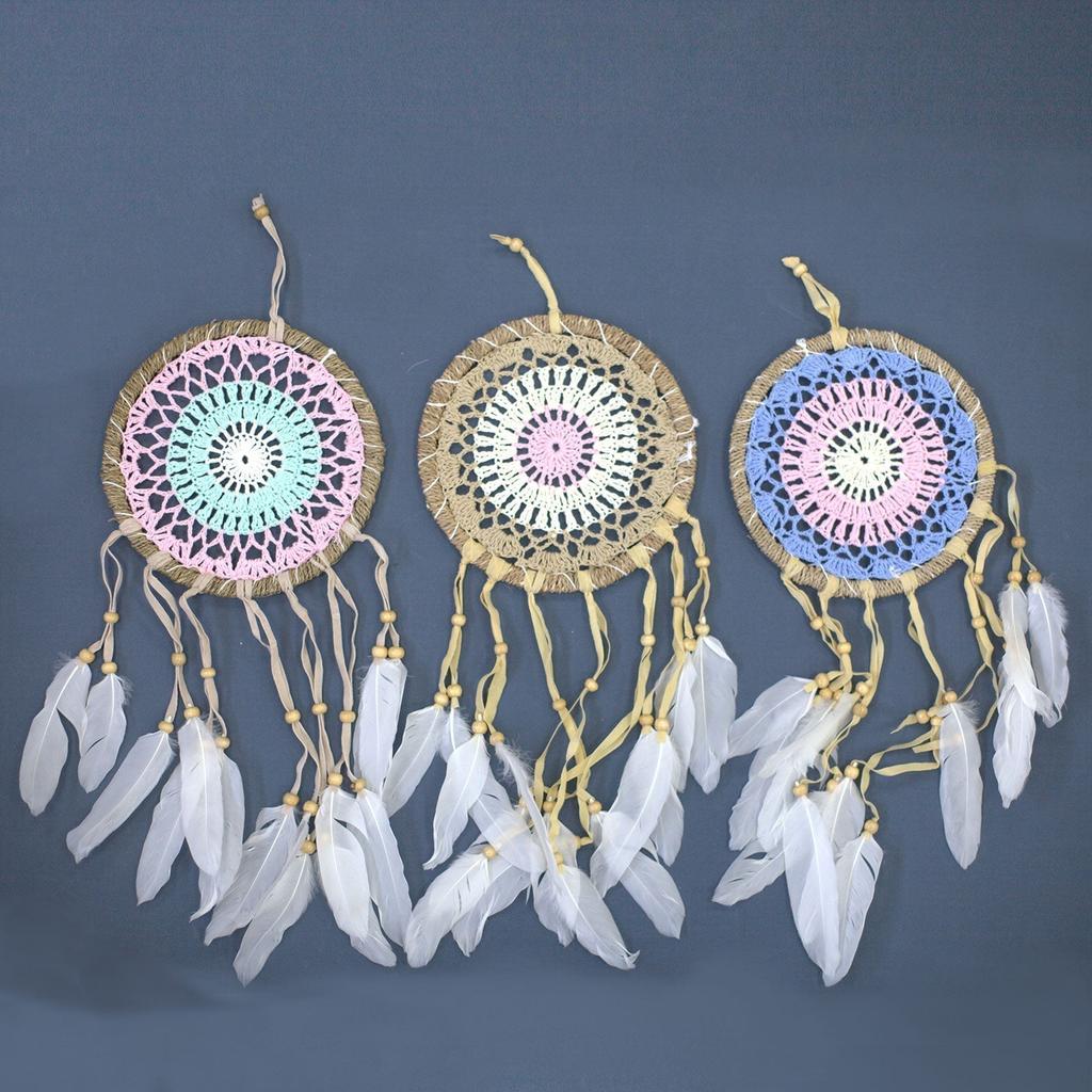Dream Catcher Macrame 16cm 6 Pack Assorted Colours