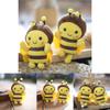 Small Soft And Yellow Bee Plush Keychain Perfect For Bag Charms