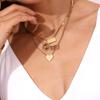 E.B.belle 11:11 Rectangle Pendant Plate Necklace Fine Polished Stainless Steel Gold Plated Necklace Number Jewelry