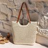 Crochet Shoulder Bag, Large Capacity Tote Bag, Lightweight Knit Handbag, Summer Beach Tote Purse for Women Holiday Commuting Daily Use