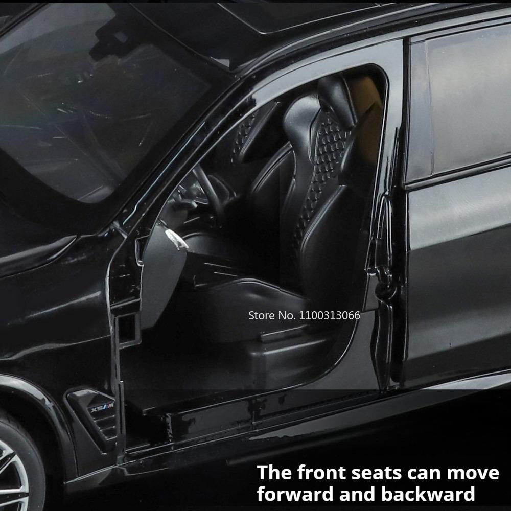 1:18 X5M 5 Series 530Li Alloy Toy Model Diecast Cars Wheel Shock Absorption Slide Forward Miniature Vehicle Collect Souvenirs