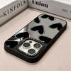 Simple Heart-shaped Pattern Multifunctional Makeup Mirror Phone Case Suitable for iPhone 17 16 15 14 13 12 11 Pro/Max/Plus