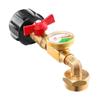 Adjustable Gas Tank Connector Explosion-proof Brass Gas Tank Refill Adapter Leak-proof with Valve Gauge