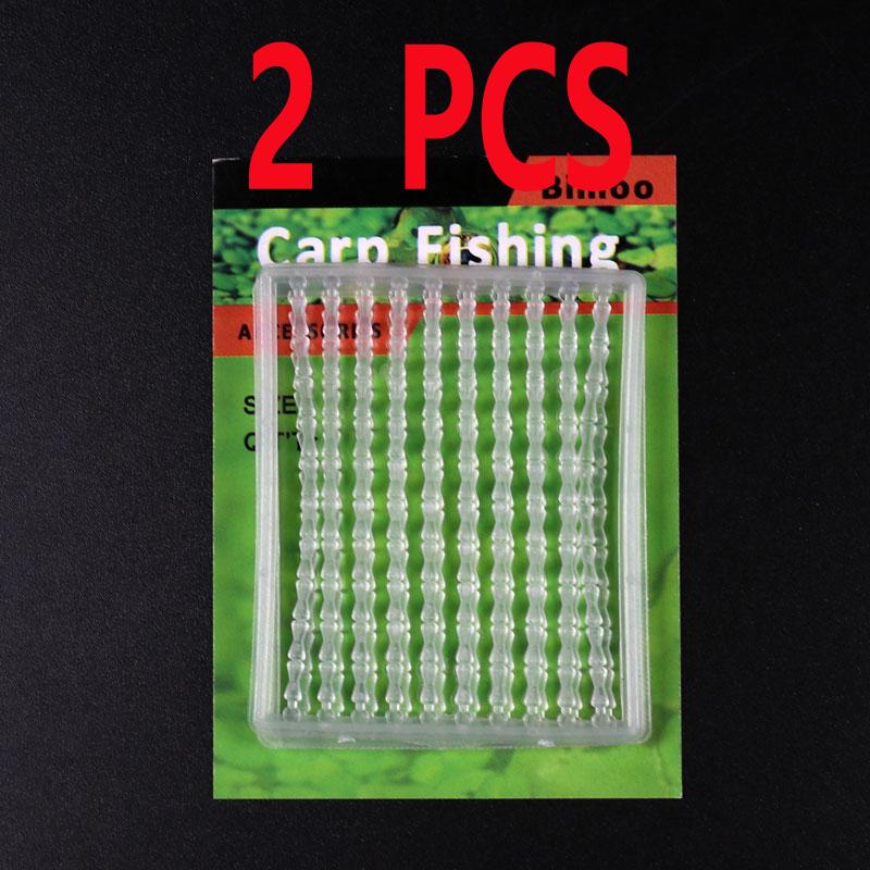 Bimoo Carp Fishing Hair Stops for Boilie Bait Dumbell Shape Fishing Bobbe Clear Color