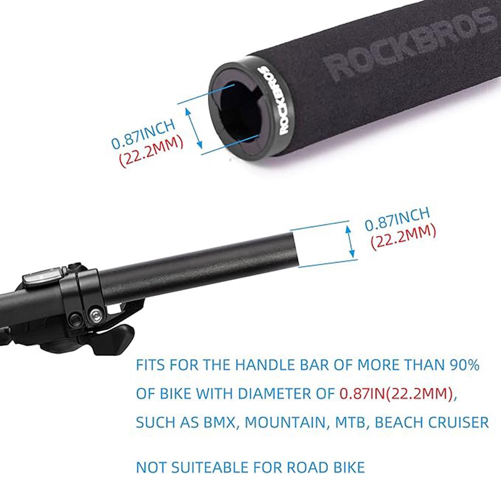 Bicycle handlebar grips, black sponge grips