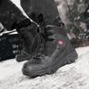 Warm Fur Tactical Military Boots Men Boots Special Force Desert Combat Army Boots Outdoor Hiking Boots Ankle Shoes Men Work Saft