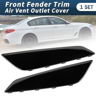 Gloss Black Left&Right Side Fender Duct Trim For BMW G30 5 Series 2017 2018   51747439013 51747439014 Car Replace Part