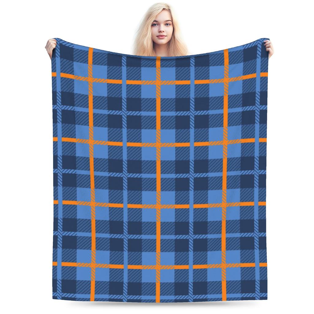 Soft Blanket Girls Boys Picnic Yellow Tartan Throw Blanket  Flannel Bedspread For Home Decor Novelty Sofa Bed Cover
