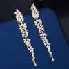 Zircon Full Diamond Fringed Earrings Party Birthday Party Temperament Long Earrings