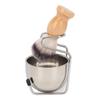 Men Shaving Brush Set Multifunctional 3 in 1 Shaving Brush Holder Soap Bowl Kit for Home Salon