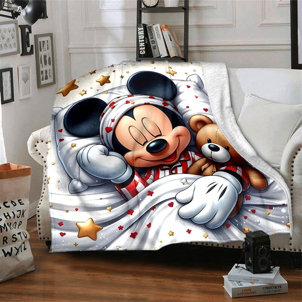 1pc M-Mickey1 Blanket, Gift, for Men and Women, Soft Blanket, Good for Sofa Bed Couch Travel, Lightweight Flannel Blanket