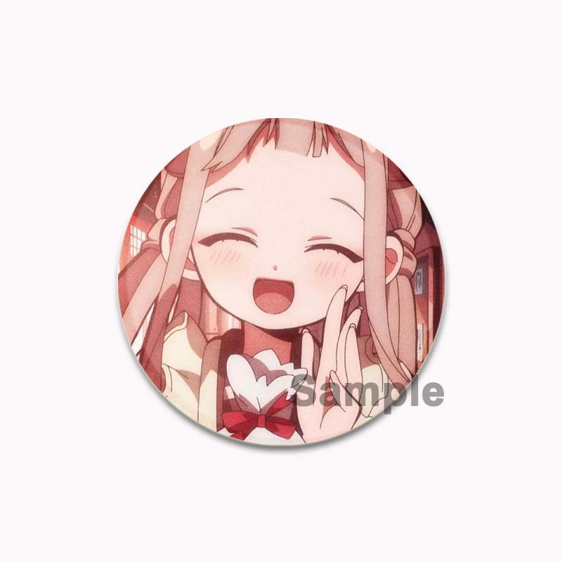 

32/44/58 мм аниме-булавки Ханако Кун в виде туалета, круглые мультяшные броши-защелки для рюкзака, одежды, аксессуаров, коллекции, украшения для значков 44mm