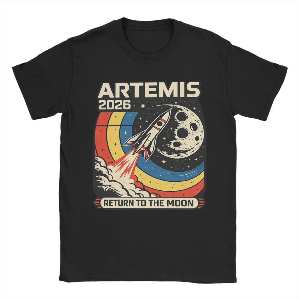 Printed Artemis II Mission To The Moon 2026 Artemis 2 T Shirt For Unisex Cotton Tshirts Short Sleeve Clothes
