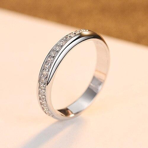 Sterling Color Chic Fashionable Ol Korean Jewelry Basic Simple Color Inlaid Zircon Stone Woman  S Personality Rings Stylish 5 белый