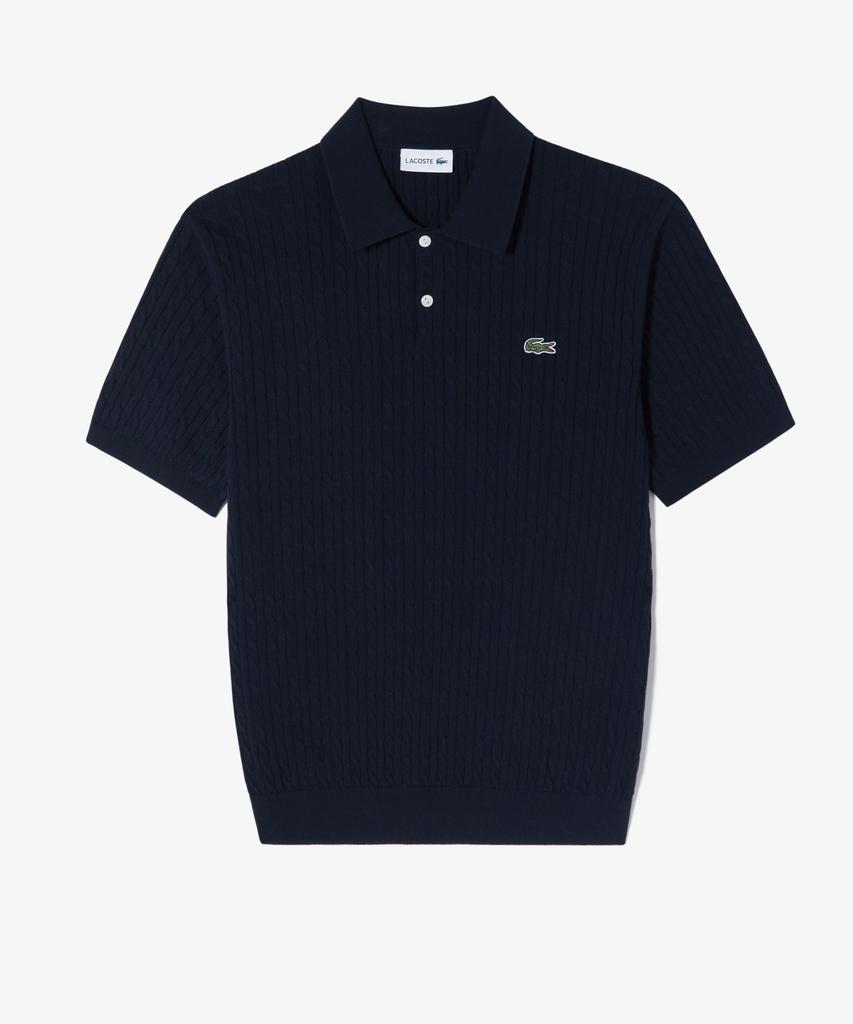 LACOSTE Men'S Cable Short Sleeve Sweater Polo Shirt Ph368E-56G 166