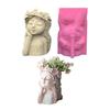 Flower Pot Silicone Mold Crown Girls Pen Holder Mold for DIY Succulent Planter