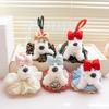 Cute West Highland Terrier Puppy Plush Keychain Bag Charm Gift for Girls