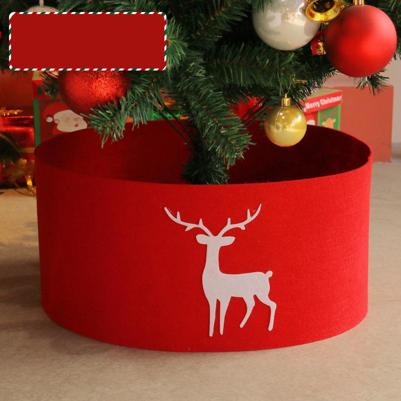 

Юбка под елку Рождественская Xmas Новый год Рождественские украшения для дома Мягкий чехол для елки Рождественский орнамент Natale Navidad L x H 77x13cm красный