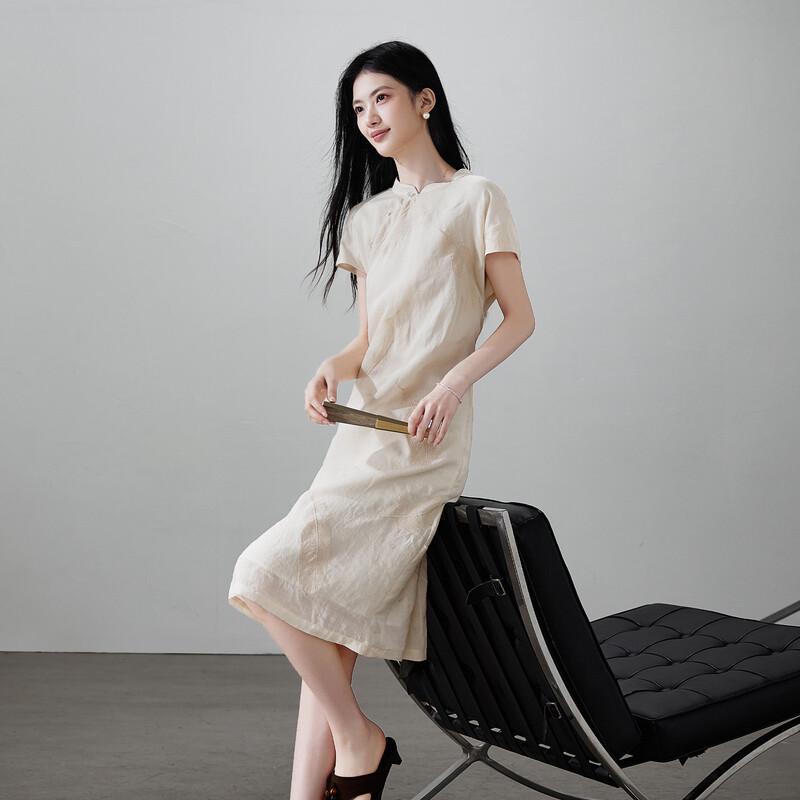 SOFSIL New Chinese Style Slim Fit Midi Dress M