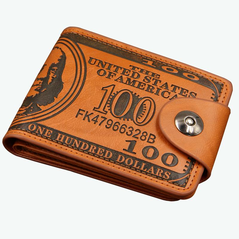 

New Short Men Wallets ID Card Holder Male Wallet Small Money Clips Engraving Wallet High Quality PU Leather Man Purses Wallets коричневий