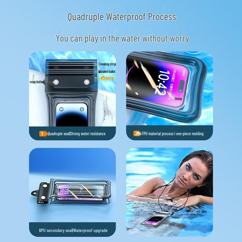Triple-Sealed HD Touchscreen Waterproof Phone Pouch for Swimming and Hot Springs
