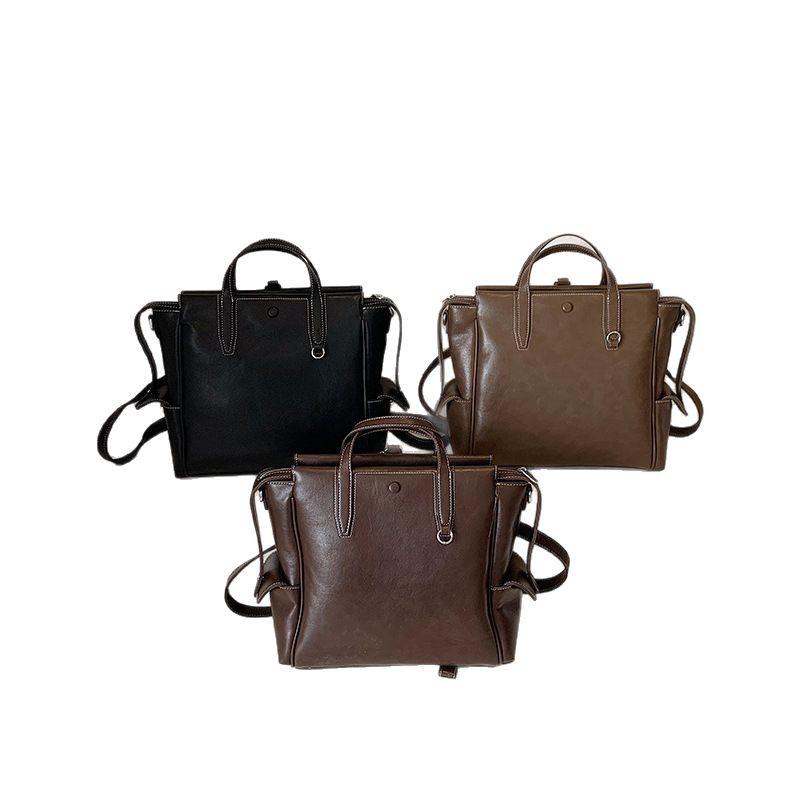 Student Commuter Backpack Women's Autumn Vintage Fashion College Style Briefcase Large Capacity Women's Bag