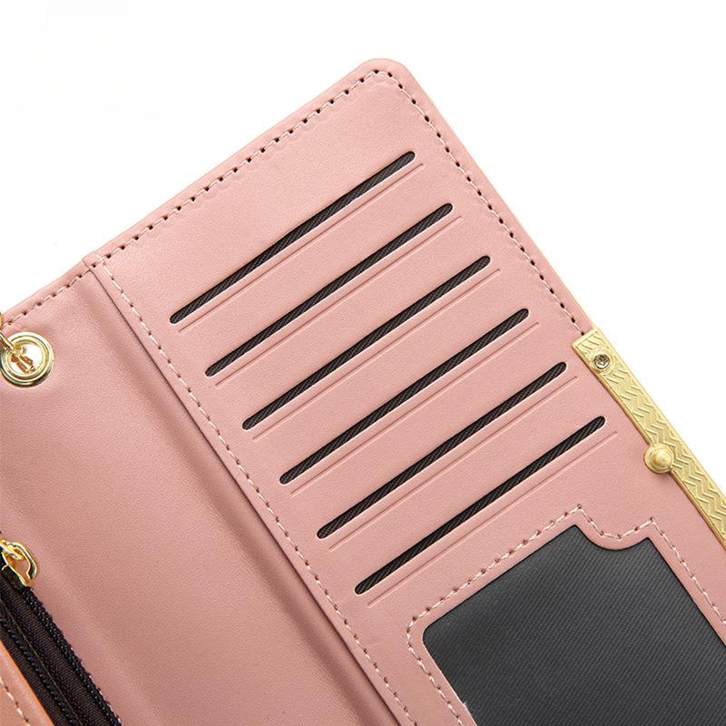 Women Wallets Double-Layer Zipper Long Wallet - Clutch Purse, Coin Pouch & Card Holder