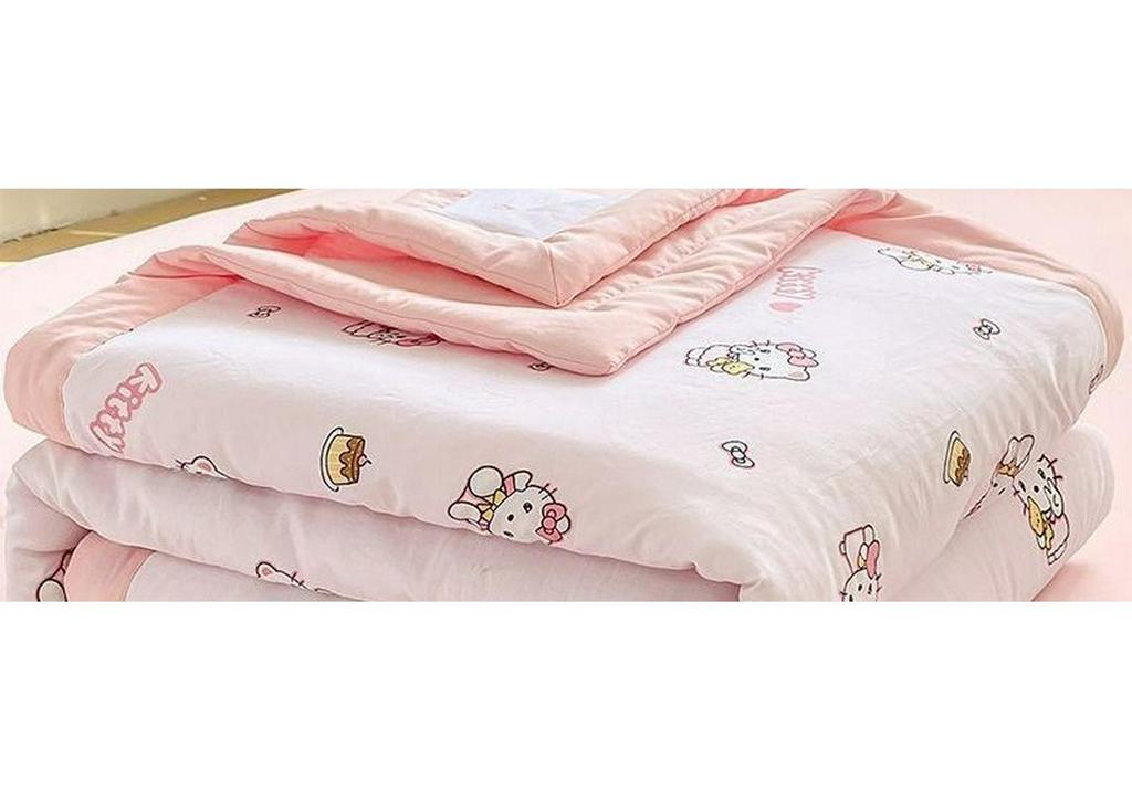 Xinjiang Cotton Summer Quilt - Double or Single Air Conditioning, Machine-Washable, Dorm-Friendly, Lightweight Cool Quilt